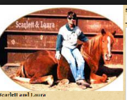 Laura Bell with one of her horses, Scarlett.
