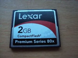A photo of a Lexar camera card similar to the one seized at the executive library of Keith Raniere.