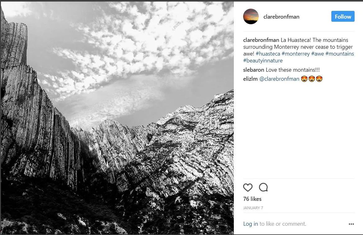 Clare Bronfman Instagram: Monterrey mountains; US lawyers working overtime; podcast on Raniere