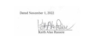 raniere signature nov 1 2022