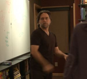 Keith Raniere in his library, which some have called his "sex lair."