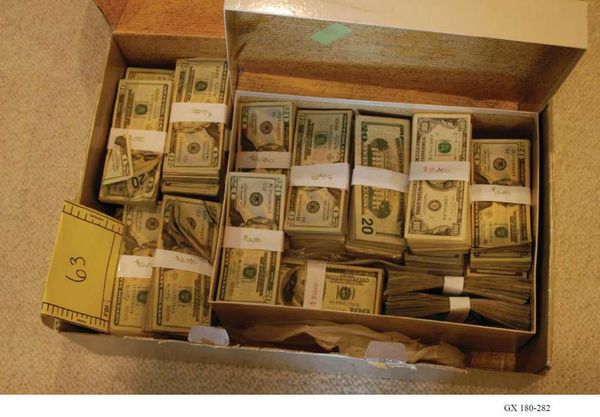 Cash in boxes. Lots of pretty cash.