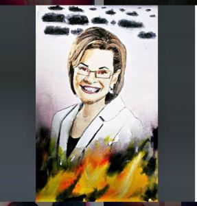 MK10ART's painting of Nancy Salzman