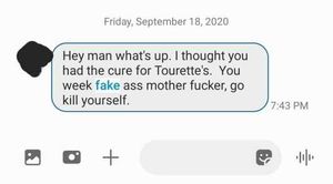 Elliot Text message wishing i kill myself copy