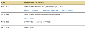 Supreme Court writ of certiorari Raniere Denied