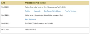 Supreme Court writ of certiorari Raniere Denied