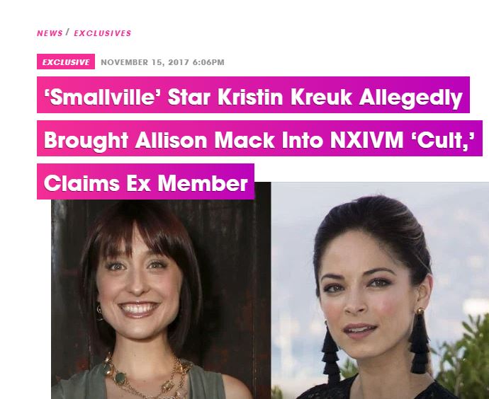 Kristin Kreuk named as former member of NXIVM cult in Hollywood Life