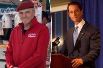 Curtis Sliwa [l] and Anthony Weiner [r]