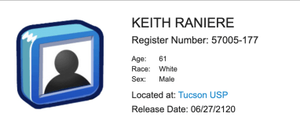 Raniere Federal Inmate ID