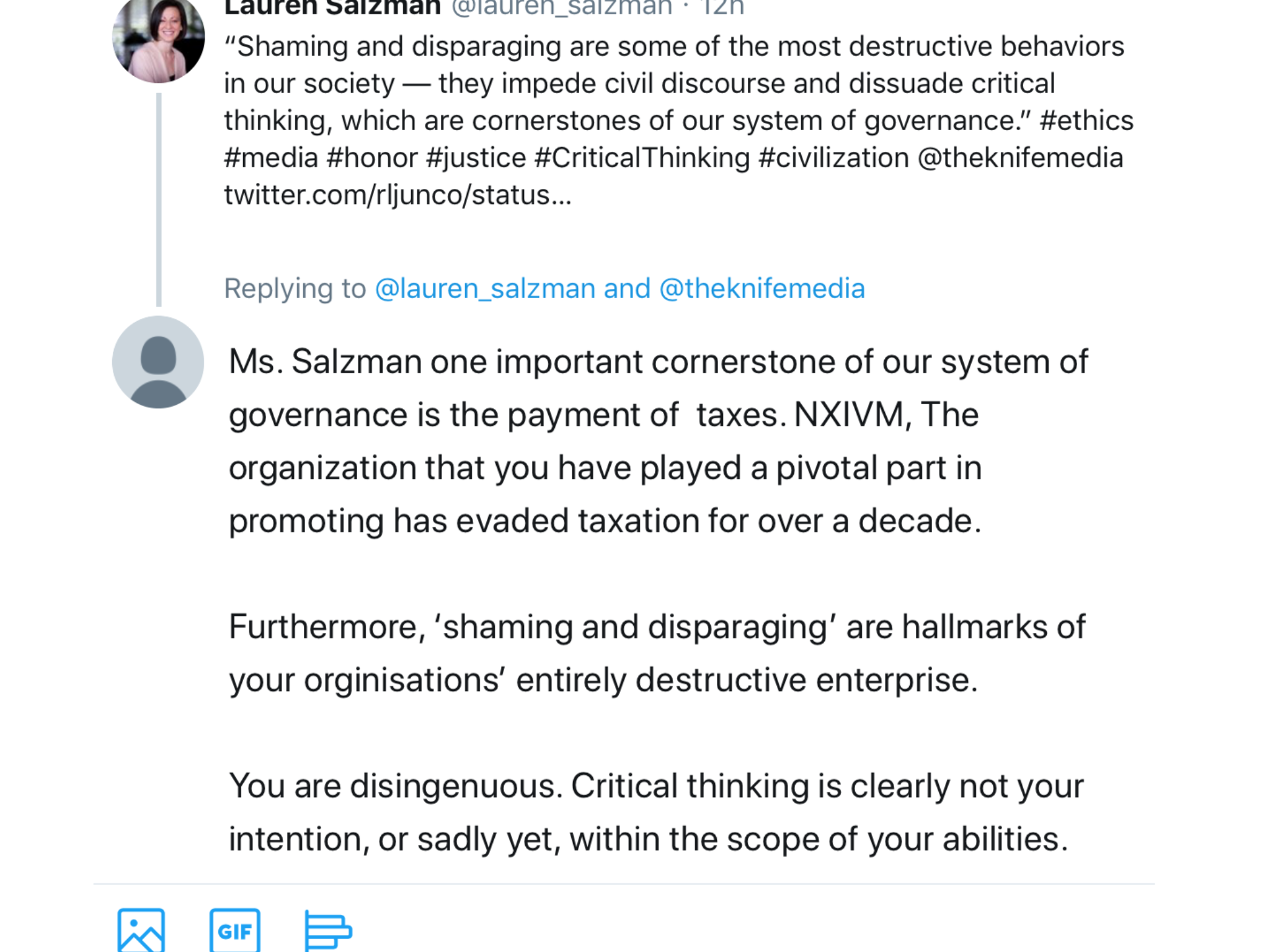 One Woman’s Army: I got blocked from Lauren Salzman’s Twitter today