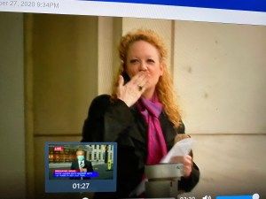 Barbara Bouchey arriving in court