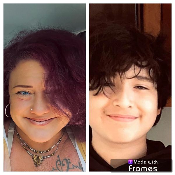 Biological mother and her son.