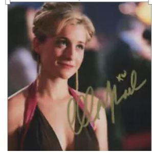 Allison Mack autographed photo