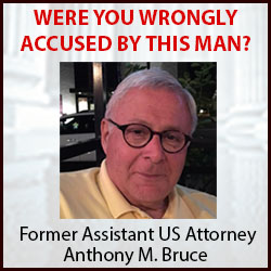 An ad regarding Anthony M. Bruce