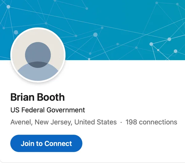 LinkedIn Page of Brian Booth, as of 9/19/2021.