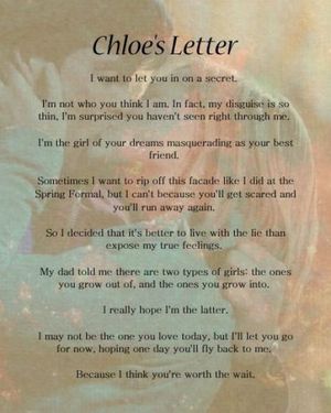 chloe's letter