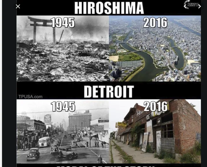 Debate: 75 Years after A-Bomb – Did Welfare Cause Detroit’s Decline and Lack of It Cause Hiroshima’s Rise?
