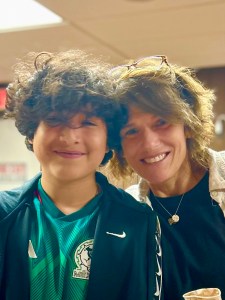 Sawyer is happy with his mother, Karen Riordan. He fled his father, alleging Chris Ambrose abused him.