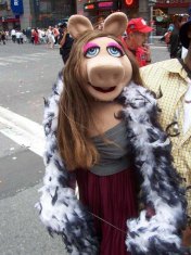 A Miss Piggy puppet created by Michael West.