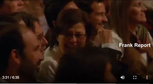 Edgar Boone, Keith Raniere, Nancy Salzman, Emiliano Salinas, Karen Unterreiner enjoy a comment made by the Dalai Lama.