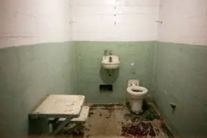"Prison Cell on Alcatraz Island in San Francisco, California"