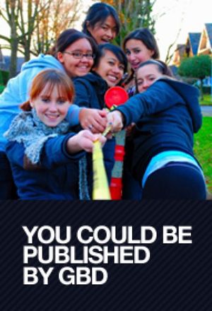 A photo used on Girls By Design [GBD] encouraging young girls to write about themselves and submit it to GBD.