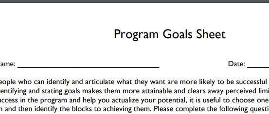 ESP “Program Goals Sheet” seems to pry and get students thinking deeply negative