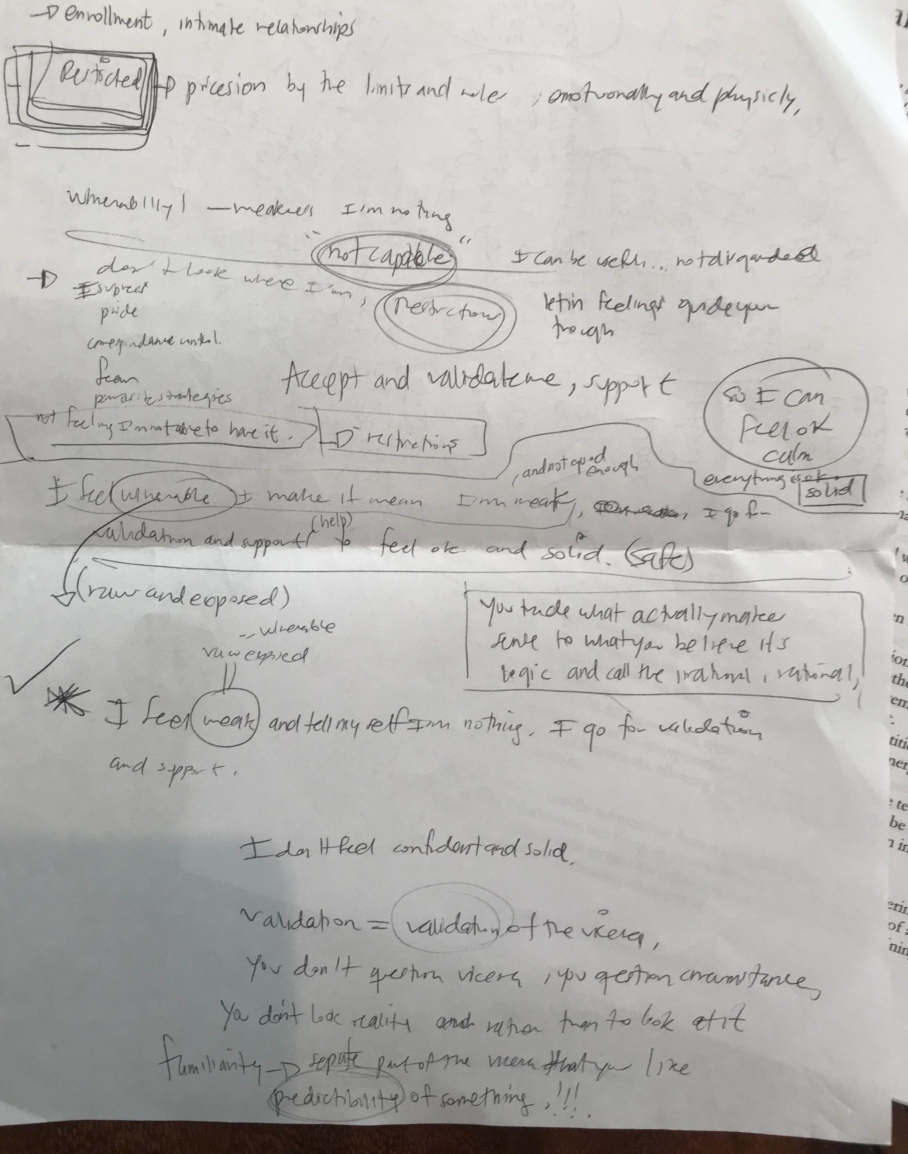 Leaked notes belonging to a DOS woman