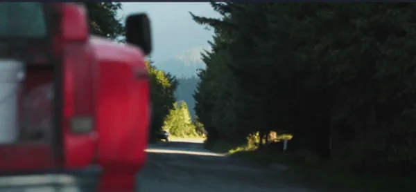 The red vehicle is where Kristin Snyder's pickup truck was found.