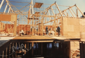 1993 Svea "volunteers" building the Meditation Hall in Portland.