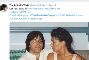 Toni on her Instagram promotes the evil of Keith Raniere. In this picture, she published she is sitting with her soulmate Raniere back in the 1990s.