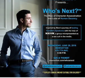 "Who's Next" has a TM or trademark symbol. Marc is apparently claiming this phrase is trademarked.