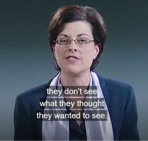 Doesn't she look like is trying to hypnotize her students, since most of them did not see she was conning them?