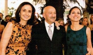 Ex Mexican president, Carlos Salinas, with his wife, Ana Paula Gerard, and daughter Cecilia Salinas Occelli. Is Cecilia branded? Sources say she has given collateral.