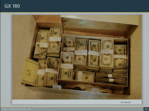 A stash of cash found at Nancy Salzman's house.