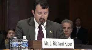 Dr, James Richard Kiper, retired FBI agent testifying in front of the Senate Judiciary Committee.