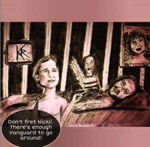 Keith Raniere in a cell with his friends. MK10ART.