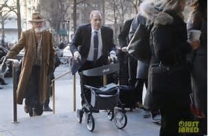 Harvey Weinstein with his walker.