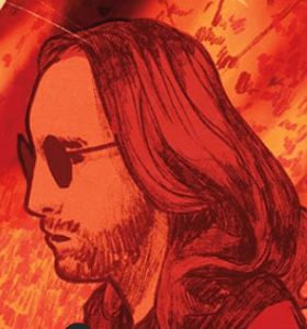 Recent court sketch of Raniere with his new prison-issued glasses.