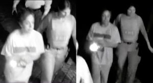 Nydia Stone being escorted out of her house by federal agents. By a curious coincidence, a stroke of good reporter instincts or because it was leaked to them, CNN happened to be on hand at the predawn raid of Stone's residence.