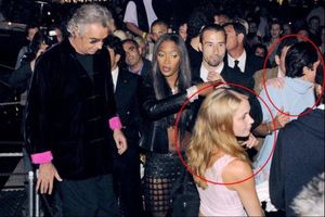 Naomi Campbell's birthday: this is the child (Virginia Roberts) that Visoski had the nerve to call 'a woman'. Maxwell can be seen in the background, and Epstein is off-camera.