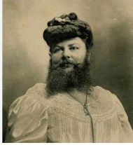 circus bearded lady clown