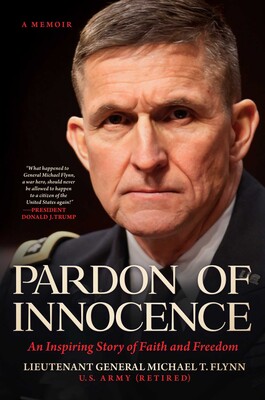 Cover of the memoir 'Pardon of Innocence' showing a close-up of a stern man in a suit.