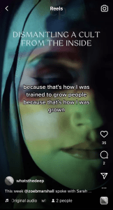 Sarah Edmondson on the Deep Podcast Instagram Reel