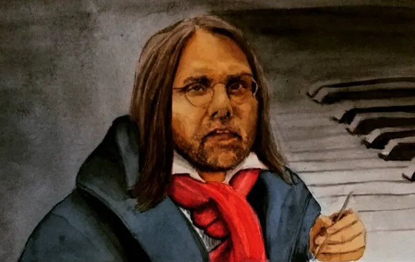 MK10ART's painting of the Inestimable One, Keith Alan Raniere, the world's smartest federal prisoner.