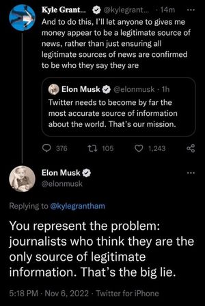 Journalists are being put in their place.