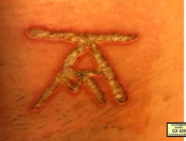 The brand was the hallmark or badge of dishonor for DOS. This is Audrey's brand. Audrey was deceived into thinking that the brand was the four elements. Later seeing that the Brand conceivably could be read as her initials - A-M. she thought that was deliberated. When she read on Frank Report that it was Keith Raniere's initials she was not pleased.