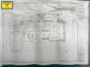 Blueprint for Epstein's Palm Beach house.