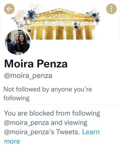 Penza Blocked Hatchette on Twitter.