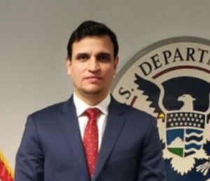 Eduardo Asunsolo, moments after he became a US citizen, Jan. 20, 2020.
